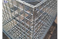 China Foldable Lockable Metal Wire Mesh Pallet Cages for Transportation supplier