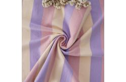 China Environmentally Friendly And Healthy Smooth Strped Cotton Fabric For T-Shirt supplier