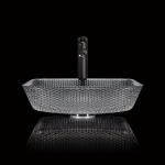 Countertop 400mm Wash Hand Basin 12mm Thick Gray Color For Dining Room for sale