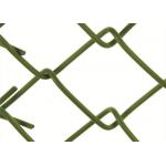 Dark Green Hot Dipped Chain Link Fence Roll Silver Electric Galvanized 10m With PVC Coating for sale