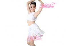 China ODM Belly Dancing Clothes Diagonal - Neck Irregular Sequin Top Two Pieces Dancing Dress supplier