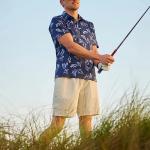 Men's Golf Polo With Blade Collar Shirts in Bulk Quick Dry Spandex High Quality Blank or Custom Your Logo Golf Shirts for sale