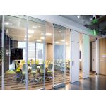 Interior Folding Partition Walls Collapsible Aluminum Frame Glass Divider for sale