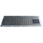Brushed IP65 Kiosk Metal Industrial Keyboard With Touchpad  , rear panel mount