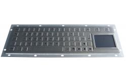 China Brushed IP65 Kiosk Metal Industrial Keyboard With Touchpad  , rear panel mount supplier