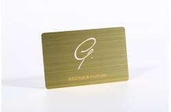 China High End Gold Plated Metal Membership Card Transparent supplier