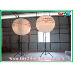 White Inflatable Lighting Decoration Stand Ball With Mental Frame