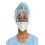 3 Ply Earloop Face Mask Surgical Disposable Antibacterial With Clear Plastic Shield for sale