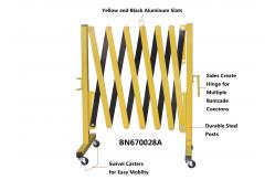 China Industrial Portable Folding Security Gates For Mobile Temporary Access Control supplier