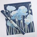 Waterproof Custom Floral Wrapping Paper for Bouquet Korea Style Mixed Pulp Flower Painting for sale