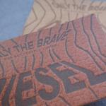 Brown Rectangle Shape 3D Custom Embossed Labels