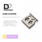 ISO 9001 Gunmetal Shank Buttons Square Shaped Strong Cord Lock With 2 Holes for sale