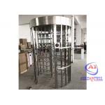 Single Entrance Rotrary Full Hight Turnstile Gate 304 Stainless Steel For Prison for sale