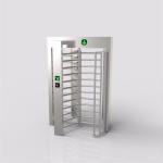 High Security 120 Degree Full Height Sliding Turnstile Overhead Canopy Access Control System for sale