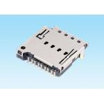 Pin 9 Push Type SIM Card Connector Thermoplastic Housing In Communication Equipments for sale