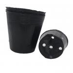 wholesale plasti  black soft pot  for  garden germination pot for sale