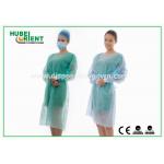 Non Irritating PP PE Disposable Medical Isolation Gown With Elastic Wrist for sale