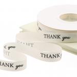 Wholesale polyester cotton rice white English ribbon flower packaging ribbon English ribbon flower shop bouquet polyester ribbon for sale