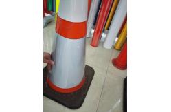 China Reflective Custom Road Safety Traffic Cone Sleeves Reflective Tape Sticker Traffic Cone Collar supplier