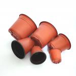 Greenhouse using bicolored small plastic flower nursery pots for seeds for sale