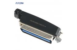 China 25 Pairs 50pin Male IDC Ribbon Connector With L Shape Plastic Hood supplier