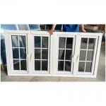 Tempered Glass White UPVC Casement Glass Window Anti UV Wind Resistant European Style for sale
