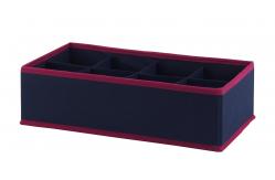 China Blue 8 Cell Foldable Drawer Organizer , Foldable Closet Underwear Organizer supplier