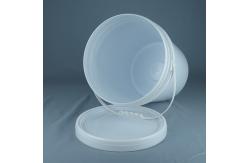 China Long Lasting IML Printing Molded Round Plastic Bucket With Heat Transfer supplier