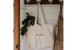 China Versatile Canvas Grocery Tote Bag with Pockets Organic Cotton Reusable Stylish supplier