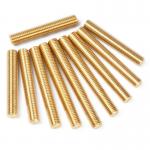 Brass Alloy Copper Bronze Full Thread Threaded Rod DIN 975 H59 H62 Nickel Tin Plated for sale