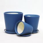 Single Ceramic Drainage Pots Lightweight For Indoor