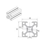 Black Anodized Industrial Aluminum Frame Extrusion T Slot Aluminum Profile for sale
