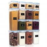 Hot Selling Plastic Cereal Storage Jars Airtight Food Storage Container Set