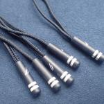 Black Rubber Debossed logo Zipper Slider Puller For Garment for sale