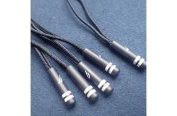 China Black Rubber Debossed logo Zipper Slider Puller For Garment supplier