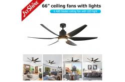 China Modern Black Ceiling Fan With Light ABS Blade Energy Saving Low Noise supplier