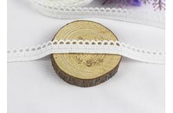 China Delicate Milk Silk Water Soluble Lace Trim / Scalloped Lace Ribbon Eco Friendly supplier