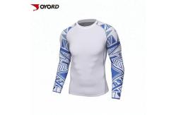 China Diving Custom Rash Guard  Long Sleeve Quick Dry Nylon  Polyester Fabric Material supplier