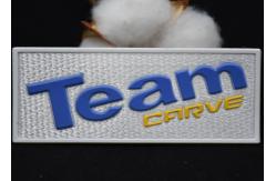 China Tatami Fabric Custom Clothing Patch 3D Silicone Heat Transfer Patches supplier