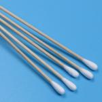 CA-006 Biodegradable Long Wooden Stick Cleanroom Q Tips Industrial Cotton Bud Cleaning Swab Stick for sale