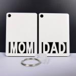 MDF Sublimation MOM DAD Keychains Blanks