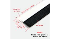 China Self Adhesive Door Bottom Seal Strip White PVC With PP Brush supplier