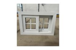 China Double Sliding Mesh Flush Sash PVC Sliding Window Clear Tempered Glass Window supplier