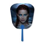 Personalized 3D Lenticular Clear Transparent Paper Hand Fan With Plastic Handle for sale