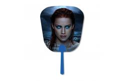 China 17x17cm 3D Round Shape Hand Fan 3D Custom Lenticular Printing For Advertisement supplier
