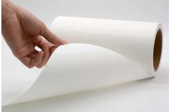 China 2Mil Polyester Label Material Mattte White Permanent Adhesive With Glassine supplier
