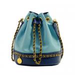 20cm 22cm Female Crossbody Bag BSCI Drawstring Leather Bucket Bag for sale