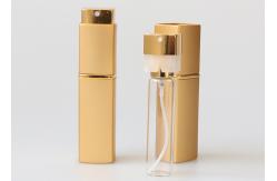 China 15ml Empty Refillable Travel Fragrance Twist And Spritz Atomiser Spray Rectangular Logo Printed supplier