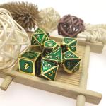 Portable Pink Metal Dice Set Gilt Green Practical Metal Polishing Tabletop Odorless for sale