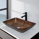 Large Rectangular Vessel Sinks Bathroom Hot Melt Hand Drawing for sale